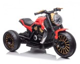 Cumpara ieftin Motocicleta copii electrica, cu 3 roti, Kinderauto SuperMoto, 70W 12V, bluetooth, scaun tapitat, rosie