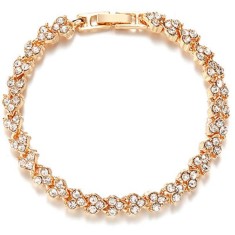 Bratara Tennis cu Pietre Semipretioase Zirconiu, 18 cm, Gold foto