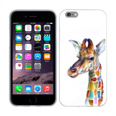 Husa iPhone 6 iPhone 6S Silicon Gel Tpu Model Girafa Colorata foto