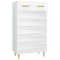 Pantofar, alb, 60x35x105 cm, lemn compozit