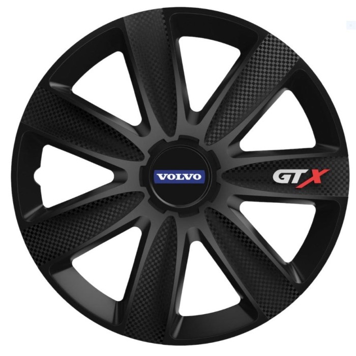 Set 4 Capace Roti GTX Negru Carbon Ford, R14
