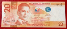 Filipine 20 Piso 2013 UNC necirculata ** foto