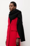 Answear.LAB esarfa de lana culoarea negru, neted