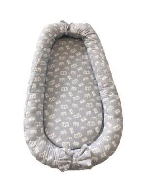Baby Nest din Cocos MyKids Baby Coronite Gri foto