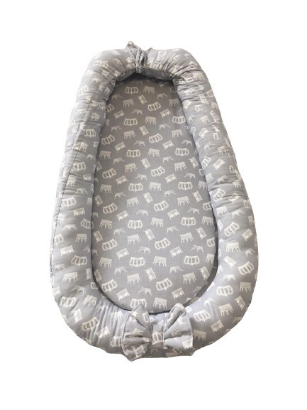 Baby Nest din Cocos MyKids Baby Coronite Gri