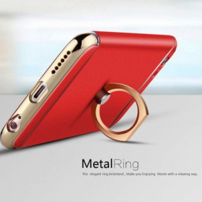 Husa pentru Apple iPhone 8 Plus ofera protectie 3in1 Ultrasubtire Ring Red foto