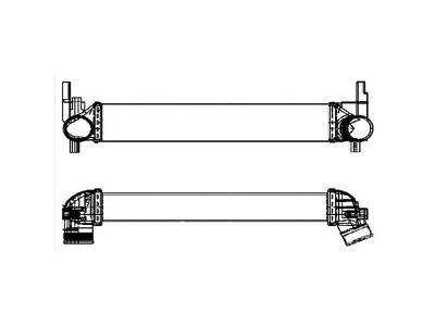 Intercooler Audi A1 (8X), 05.2010-2018, Skoda Fabia, 03.2010-2015, motor 1.6 TDI 66/77kw, diesel, cutie manuala, cu/fara AC, aluminiu brazat/plastic, foto