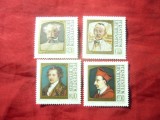 Serie Liechtenstein 1981 - Personalitati Cultura , 4 valori, Nestampilat