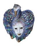 MASCA DECORATIVĂ VINTAGE DE PERETE DIN MAJOLICĂ