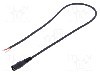 Cablu alimentare DC, cabluri, DC 5,5/2,1 soclu, negru, 0,5m, WEST POL - S21-TT-C100-050BK
