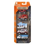 MATCHBOX SET 5 MASINUTE METALICE MBX MARINE RESCUE SCARA 1:64 SuperHeroes ToysZone, Mattel
