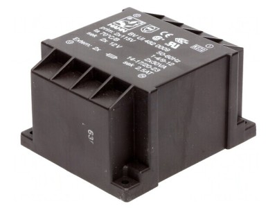Transformator &amp;Icirc;ncapsulat 60VA 115VAC 12V 2,5A PCB foto