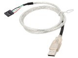 Cablu USB 2.0 DELOCK 83078 USB A 5 pini 0,7m transparent