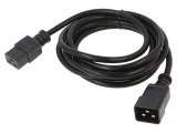 Cablu Alimentare 3m IEC C19 Mamă IEC C20 Tată Negru 15A