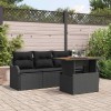 VidaXL Set de canapele pentru grădină 5 pcs Negru 100 x 55 x 73 cm 3349393