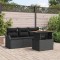 vidaXL Set de canapele pentru grădină 5 pcs Negru 100 x 55 x 73 cm 3349393