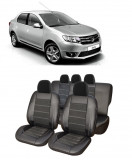 Cumpara ieftin Set huse scaune Dacia Logan 2012-2020 Piele Alcantara (Compatibile cu sistem AIRBAG)