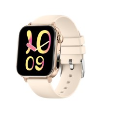 iSEN V96 Smartwatch, Crem, 1.83 HD, Ritm Cardiac, Tensiune Arteriala, Oxigen in Sange (SpO2), Functie Apel, 280 mAh, IP67, Curea Silicon, Aplicatia Da