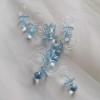Suzete plastic - marturii/ accesorii botez BLEU