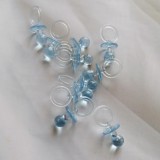 Suzete plastic - marturii/ accesorii botez BLEU