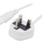Cablu Alimentare 1m Alb 3A BS 1363 la IEC C7 2x0.75mm2