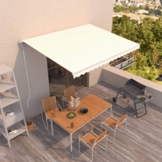 vidaXL Copertină retractabilă automat, crem, 450x350 cm 3069007
