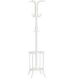 SONGMICS Cuier pentru haine, cu suport de umbrele, 12 agatatori, 175 cm, alb Household NewTrend