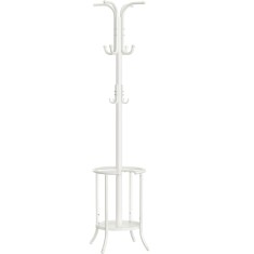 SONGMICS Cuier pentru haine, cu suport de umbrele, 12 agatatori, 175 cm, alb Household NewTrend