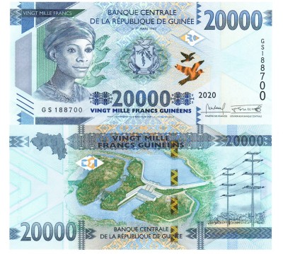 Guineea 20 000 Francs 2020 P-50 UNC foto
