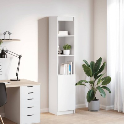 Gossi dulapuri alb 37,5x35x180 cm lemn prelucrat foto