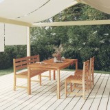 VidaXL Set mobilier pentru grădină, 4 piese, lemn masiv de tec