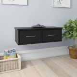 vidaXL Dulap de perete cu sertare, negru, 60x26x18,5 cm, PAL