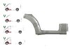 Prag metalic Ford Transit/Tourneo (V347/8), 05.2006-04.2013, Transit (V184/5), 05.2000-04.2006, fata, Dreapta, sub usa fata; cu 1/3 segment aripa (ar, Rapid