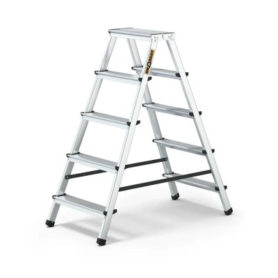 Scara aluminiu, 2 tronsoane, 4&amp;nbsp;trepte, platforma, max 125 kg, 1.13&amp;nbsp;m,&amp;nbsp;Drabest foto