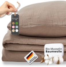 Set lenjerie pat copii Alavya Home 2 piese 135x200 cm bumbac, maro