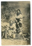 5465 - ETHNIC women, Romania ( 11,5/7,5 cm ) - old mini photocard