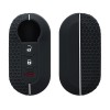 Husa Cheie Auto pentru Fiat / Lancia - 3 Butoane, kwmobile, Silicon, Negru, 56383.03