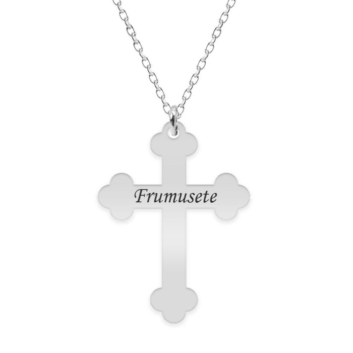 Stavros - Colier personalizat argint 925 - cruce