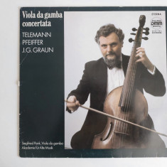 Telemann, Pfeiffer, J.G. Graun, Siegfried Pank, Viola Da Gamba Concertata, vinil