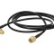 Cablu RF 50&Omega; 1m RP-SMA T-M Negru Unghi-Drept