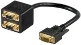 Splitter VGA - 2x VGA mama aurit dubla ecranare, Oem