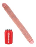 Dildo Dublu Gros King Cock, Natural, 40.6 cm