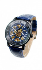 Ceas barbati automatic, business, elegant GOER BLUE G2120BL foto