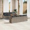 vidaXL Set de masă pentru grădină 9 pcs Gri și Brown 100 x 55 x 73 cm 3349810