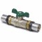 Robinet sferic presfitting 20mm, m&acirc;ner fluture verde