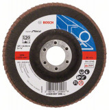 Bosch Disc de slefuire evantai X551, Expert for Metal D=125mm G=120, cu degajare