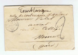 France 1850 Postal History Rare Cover TYPE 15 PARIS (E) 60 (E) to NIMES D.710