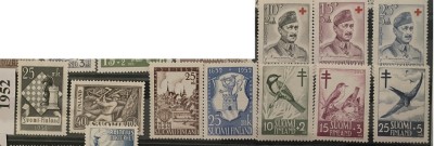 FINLANDA 1952, An complet fara uzuale, serii MNH foto
