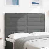 vidaXL Cap de pat LED Design Linii Gri &icirc;nchis 80 cm Țesătură