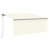Cumpara ieftin Copertina retractabila automat cu stor, crem, 3x2,5 m